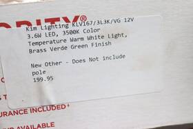 Klv167 Kim Lighting Klv167/3l3k/vg Led Landscape Path Bell Light Green Die-cast Brass 12v