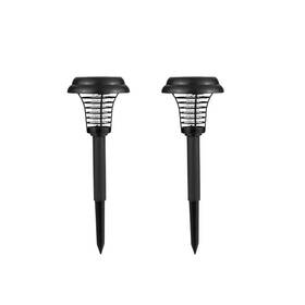 Kole Imports 731015190690 Solar-powered Led Light With Uv Bug Zapper - Pack Of 2