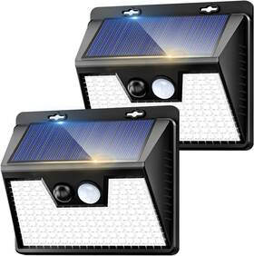 Kolpop 313041144146 Solar Lights Outdoor 2 Pack 140led/3 Modes Motion Sensor Wall Powe