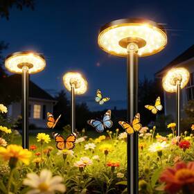 Kooper 445008170141 Solar Pathway Lights 6 Pack Metal Waterproof Garden