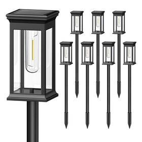 Kooper 603922351238 Solar Pathway Lights Outdoor 8 Pack 2x Bigger Bright S