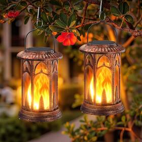Kooper 705353182501 Taller Solar Lanterns Outdoor Waterproof Hanging Lantern Lights 2