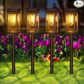 Tpl025 Kooper Solar Pathway Lights Outdoor 4 Pack Upgraded - Scratch And Dent