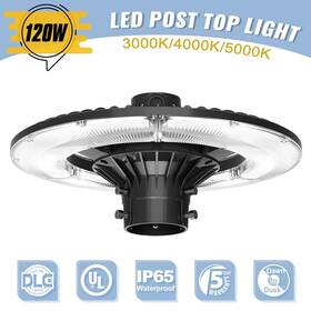 Ng-al-120w-358p-b Kukuppo 120 Watt Led Post Top Light With Dusk To Dawn Garden Street Lighting 3000k-5000k