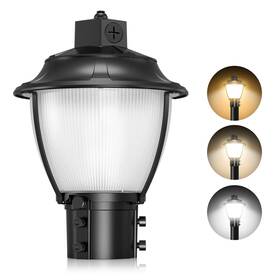 Ng-pal-60wcd-358s-b Kukuppo 60 Watt Led Post Top Light Dusk To Dawn Outdoor Parking Lot Yard Street Lighting