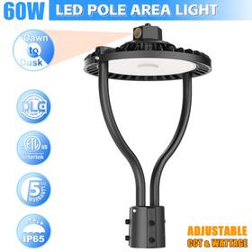 Ng-pca-60wcd-358s-b Kukuppo 60w Led Circular Area Light Outdoor Pole Fixture 5000k With Photocell