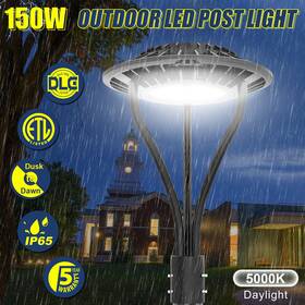 Ng-pta-150w-p-5k-120v Kukuppo 150w Led Post Top Light Dusk To Dawn Outdoor Yard Parking Lot Pole Fixture 5000k