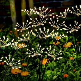 120le Kwaiffeo 746433498068 Solar Garden Lights 2 Pack Twinkling Firework With Modes