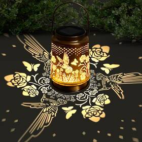 Ky-24a02 Ky&bosam Solar Lanterns Outdoor Waterproof Rose Hummingbird Lantern Garden Decor Birth