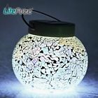 L-1 Litefuze Mosaic Glass Rechargeable Solar Lamp Outdoor Garden 045635388192