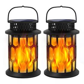 Yy-91005 Labensanwa Solar Lights For Outside Upgraded Lanterns Flickering Flame Outdoor Wa