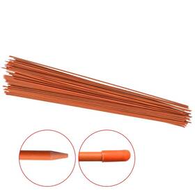 Law75294 Labwork 200pcs 1/4 Inch Diameter Orange Snow Stakes 48in Long No-reflective Markers Driveway