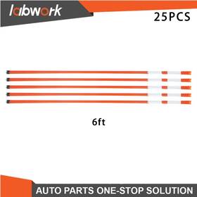 Tl12544q Labwork 25pcs 6ft Reflective Markers 5/16 Inch Diameter Driveway Snow Stakes