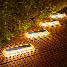 Ljt-c10-4ww Lacasa Solar Deck Lights 4 Pack Driveway Dock Led Light Powered Outdoor W