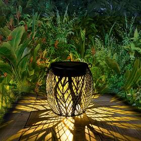 Lk-582 Lalaku Outdoor Solar Lanterns For Patio Decor Ip65 Waterproof Leaves Solars Lantern