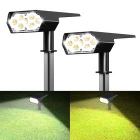 Ss24514 Laliled 2 Focos Solares Luces 90 Led Para Exterior Pared Patio Con Sensor De Movimiento
