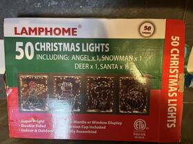 Lx2825 Lamphome Lx2825- 4 Pack Lighted Snowman Reindeer Trumpeting Angel Santa Christmas Window Si