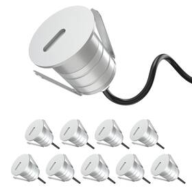 Ls0003 Landscapestation Led Step Lights 10 Packs 3000k 1w Low Voltage 12v Dc/ac Recessed In-ground W