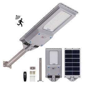 Langy 751501065547 Solar Street Light Outdoor Radar Motion Sensor With Remote Dusk To Dawn Sol