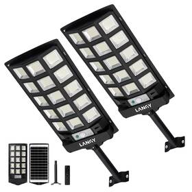 Langy 761709634537 Solar Lights Outdoor Waterproof 6500k Dusk To Dawn Street Outdo
