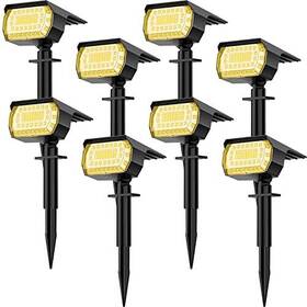 Lansow 339130539984 Solar Spot Lights Outdoor 8 Pack/57 Led 2-in-1 Landscape Spotlights