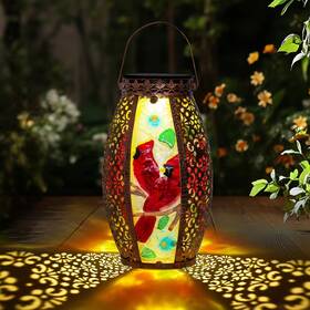 Im00200 Larekook Gifts For Women Mom Grandma Outdoor Solar Lantern-waterproof Two Cardinal Han