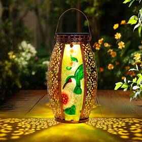 Im00202 Larekook Hummingbird Solar Lantern Outdoor Waterproof 13 Inch Large Hanging