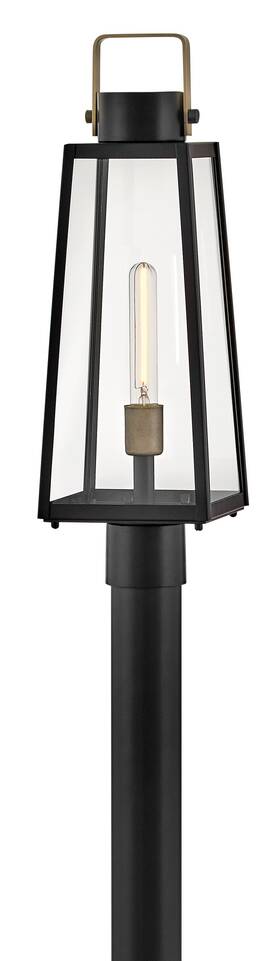 82001bk Lark 82001 Hugh 1 Light 22 Inch Tall Post - Black
