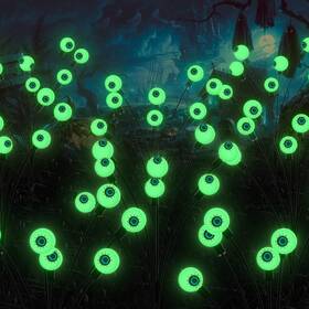 F400004-g-2-agd Lasgu Spooky Eyeball Solar Garden Lights - 2 Pack 16 Led Outdoor Halloween Decor W