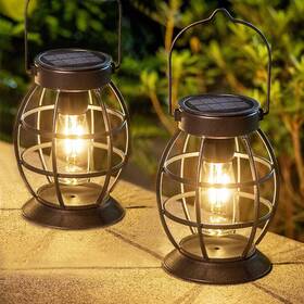Ld0054b Leidrail Solar Lantern Outdoor Hanging Lights Metal Led Waterproof Christmas Lan