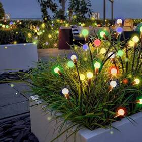 B0d52qcdtt Lemical 2-pack Solar Firefly Pathway Lights Outdoor Waterproof 8 Modes 10 Led