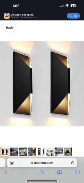 79519 Leonlite Dimmable Led Up Down Wall Light 100-277v Cri 90 2 Units Black