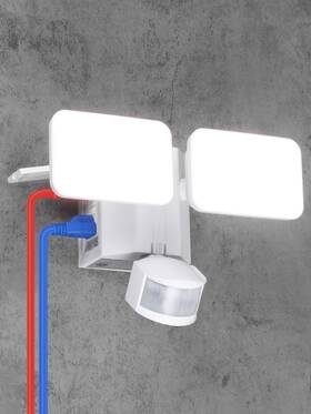 A-17297 Leonlite 28w Led Security Light With Gfci Outlets Motion Sensor And Dusk To Da