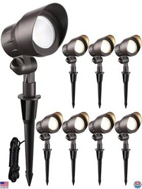 B07dhgkmsl Leonlite 8-pack Low Voltage Led Landscape Spotlights 3000k Warm White Outdoor Lights