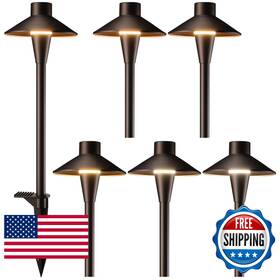 B0bml4slqh Leonlite 5cct Low Voltage Led Pathway Lights 12-24v Ip65 Bronze 6-pack