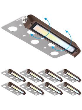 B0bsmg2qrq Leonlite 8-pack Premium 5cct 7-inch Led Hardscape Lighting Swivel 2200k