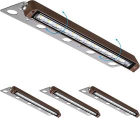 E-82717 Leonlite 4 Pack 12 Inch Dimmable Led Hardscape Lighting 3-way 120 Swivel Step Light
