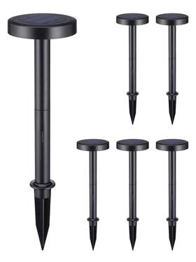 Sf7slsllo-xxdl1d2cct-blk-ps Leonlite 6 Pack 2cct Solar Landscape Pathway Lights Outdoor Auto Dusk To Dawn Black