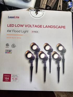 Sv239003-6p Leonlite Qty 6 Low Voltage Led Landscape Spotlight 5w 12v Pathway Lights Black
