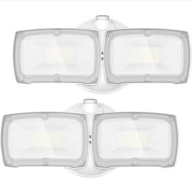 005-sl-n931d2d-c-wh-2p Lepower 2 Pack Led Security Light Dusk To Dawn Outdoor Flood Fixture With Adj
