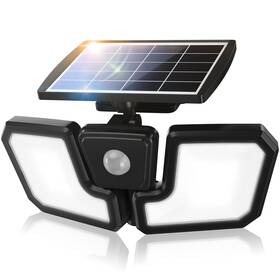 L-005-d-01-bk-us Lepower 1600lm Solar Security Lights Motion Sensor Outdoor Light Ip65 Waterproof 27