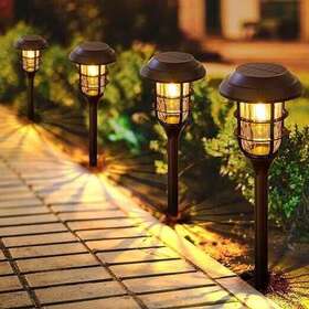 Ip65 Letmy 313107971945 Solar Pathway Lights Outdoor 8 Pack Bright Wat
