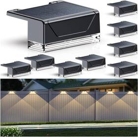 Ip44 Lianglome 445052492497 Solar Fence Lights Outdoor - 3000/4000/6000k 3 Modes Waterproof Ligh