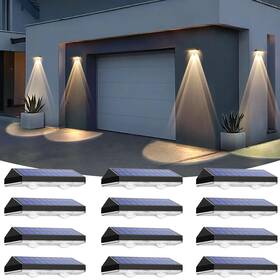 Ip65 Lianglome 670724808512 Solar Fence Lights Outdoor Waterproof Led - 3000/4000/6000k 3 Mode Wate