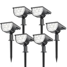 Liblins 424523905505 Solar Lights Outdoor 6 Pack/3 Modes 2-in-1 Spot Outdo