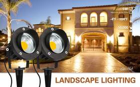 Bpl-104-blk-5w Life Hub 5 Watt Low Voltage Landscape Lighting Directional Spot Light In Black