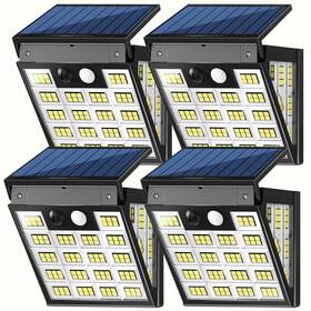 Lifengsoler 717701842425 500lumens Motion Sensor Lights Outdoor 3-side Solar Powered Security
