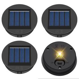 113s Lifiietho 4 Pack Solar Lantern Replacement Tops 3.15 Inch Waterproof Light Lids Warm White