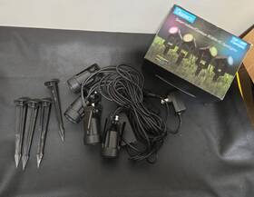 Lils250213 Ligency Smart Outdoor Spot Lights 4 Pack Plug-in 12v Dc Powered 40 Feet Rgbw Color