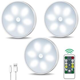 Lightbiz 712447630386 Led Closet Lights Wireless Motion Sensor Step Usb Rechargeable Battery